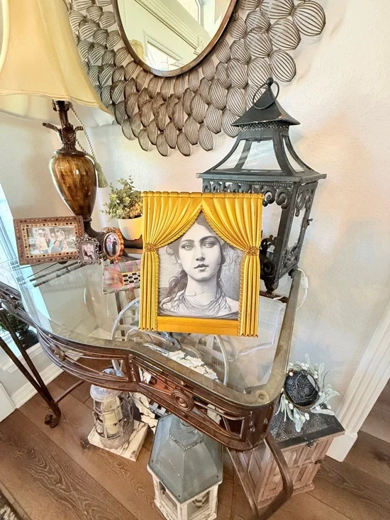 Vintage Gold Curtain-Style Decorative Picture Frame 8 X 10 - Picture 13 of 13